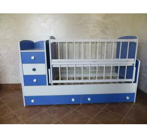 Дитяче ліжко-трансформер  синій